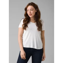 Prana Women's Foundation Short Sleeve Vneck -Active Wear Shop 1971451 WHITE 5da27103 05ae 4774 97b0 3855b1651ee0