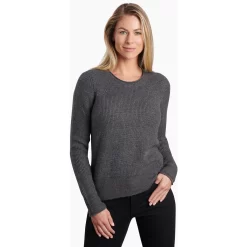KUHL Women's Faye Sweater 5 KUHL Women's Faye Sweater -Active Wear Shop 4422 Faye Sweater Pavement Front ae2a9e54 deab 4d48 b29a 489a3cda923e