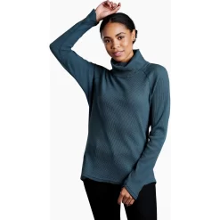 KUHL Women's Petra Turtleneck -Active Wear Shop 8066 Petra Turtleneck Veridian Front
