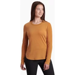 KUHL Women's Konstance Long Sleeve -Active Wear Shop 8482 Konstance LS Amber Front