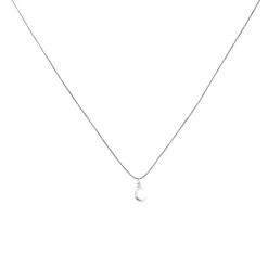 Tiny Charm Necklace - 16" 21 Tiny Charm Necklace - 16" -Active Wear Shop TinyCharmCrescentMoonSilver 2006 TA S 16