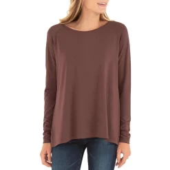 Women's Bamboo Everyday Flex Long Sleeve -Active Wear Shop W EverydayFlex Longsleeve Umber 1