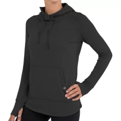 Women's Bamboo Fleece Pullover Hoody 14 Women's Bamboo Fleece Pullover Hoody -Active Wear Shop W Fleece pullover HeatherBlack 1000px 1