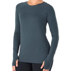 Women's Bamboo Midweight Long Sleeve -Active Wear Shop W MWLS BlueDusk 1