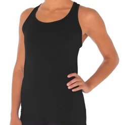 Women's Bamboo Motion Racerback Tank -Active Wear Shop W RazorTank Black 1000px 1 1