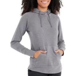 Women's Bamboo Fleece Pullover Hoody 17 Women's Bamboo Fleece Pullover Hoody -Active Wear Shop fleece pullover hoody heather navy women top 1
