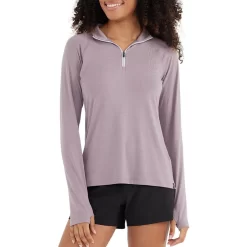 Women's Bamboo Flex Quarter Zip 7 Women's Bamboo Flex Quarter Zip -Active Wear Shop flex quarter zip purple sage women top 1 1