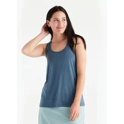 Women's Bamboo Motion Racerback Tank -Active Wear Shop motion racerback slate blue women 1 2